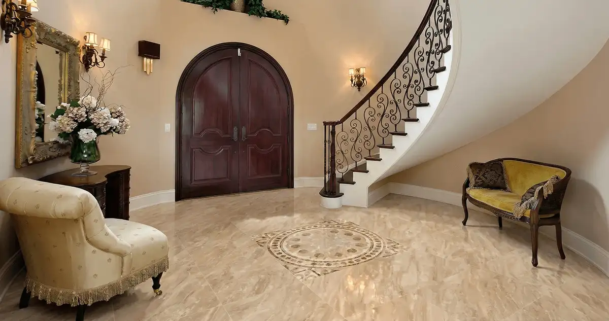 Entrance hall with professionally installed ceramic tile flooring in Little Rock AR